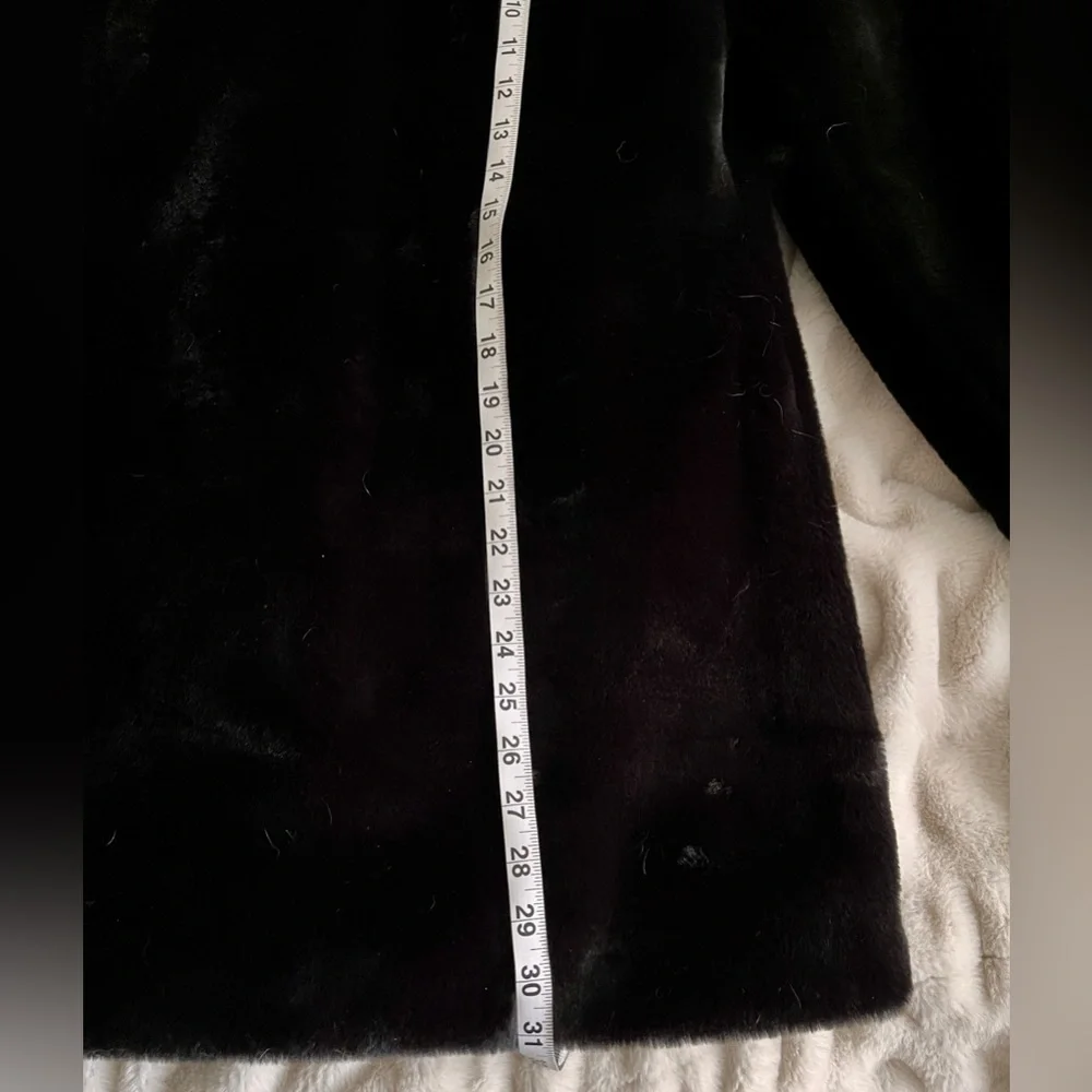 Faux Fur Hooded Coat in Deep Dark Brown - Picture 5 of 8